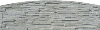 Betónová doska rádiusová 200x50(61)x4,5cm so vzorom štiepaného kameňa jednostranná