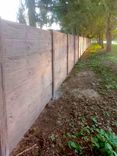 Betónový plot vzor Drevo Hnedá