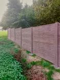 Betónový plot vzor Drevo Hnedá