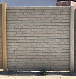 Betónové ploty tehla bacuľatá šedá vo vzorke